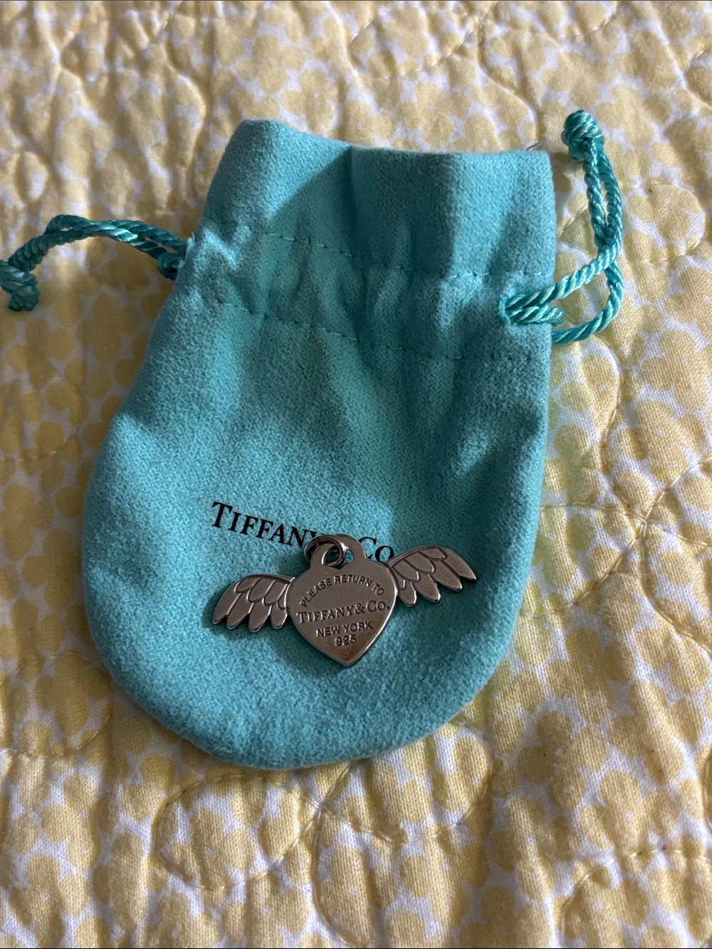 Tiffany & Co. Silver Winged Heart Charm